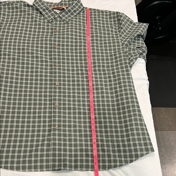 Ridgecut Toughwear 3XL Green Plaid Button-Down Work Shirt | Long Sleeve Outdoor - Picture 3 of 6